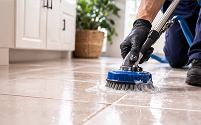 Clean tile and grout finish tile and grout cleaning project